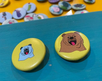 1.25" Button - Bears (pack of ten)