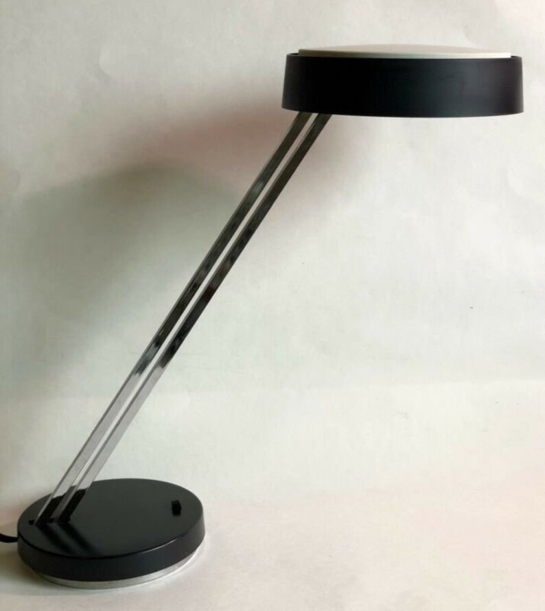 Mid Century Black And Chrome Desk Lamp Lightolier 60s