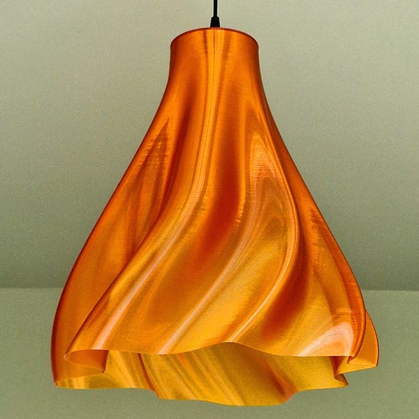 Silky Lampshade Ceiling Pendant Lamp E27 B22 bayonet LED Midcentury Modern  by Lunfardo
