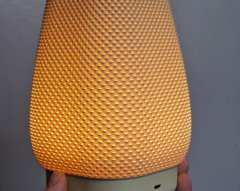 Rechargeable Table Lamp Cordless Bedside Wood PLA, Ambient Lighting Mid-Century Modern Dimmable