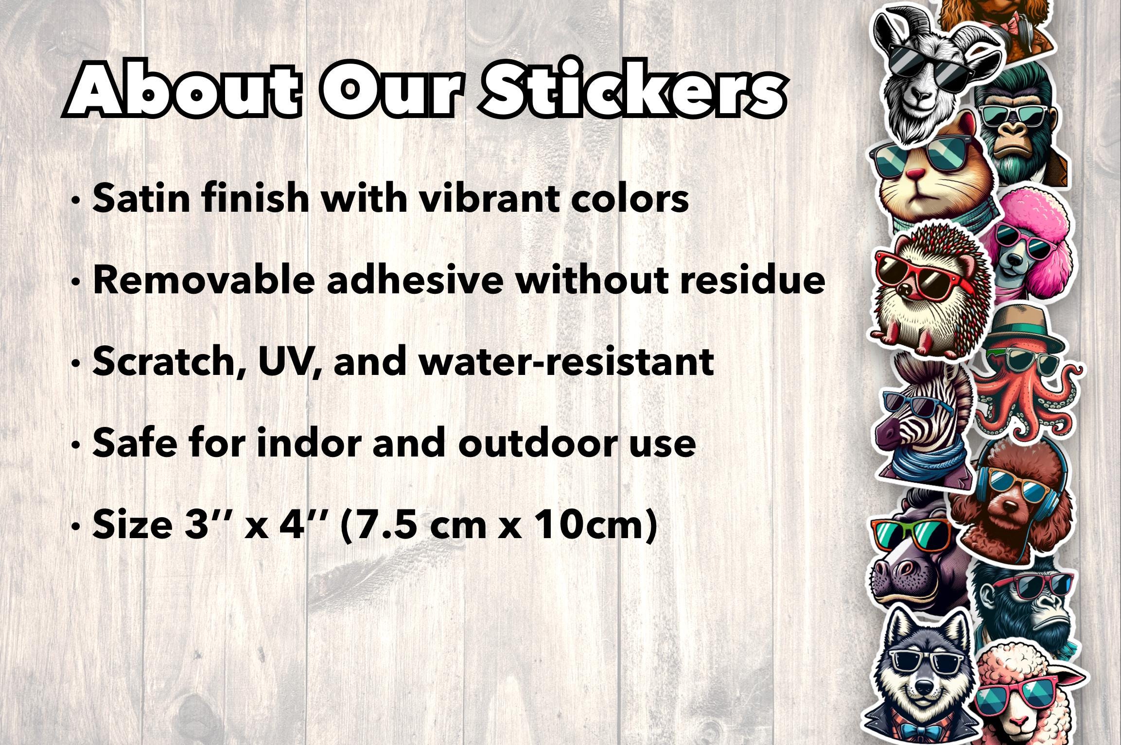 Hipster Goat Sticker, Car Sticker, Bike Sticker, Laptop Sticker, Water ...