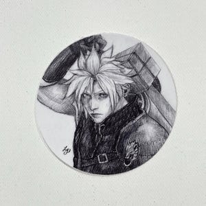 CLOUD STRIFE sticker || Final Fantasy 7 || FFVII || Glossy || Buster sword || Water-resistant
