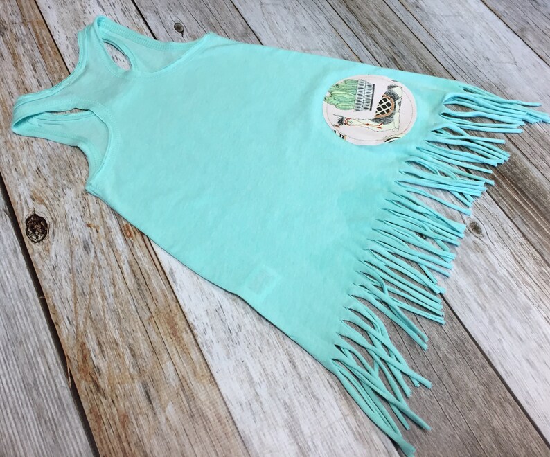Wild and Free Mint Fringe Toddler Tank Dress Baby Girl Boho Fringe Tank Dress