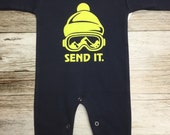 Send It Romper -Baby boy gift Baby Shower Baby Ski Outfit