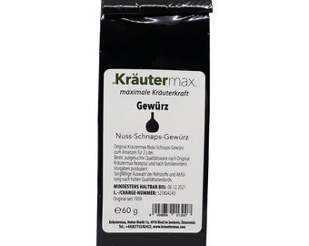 Mélange d'épices pour schnaps aux noix Kräutermax pour 2 litres 1 x 60 g