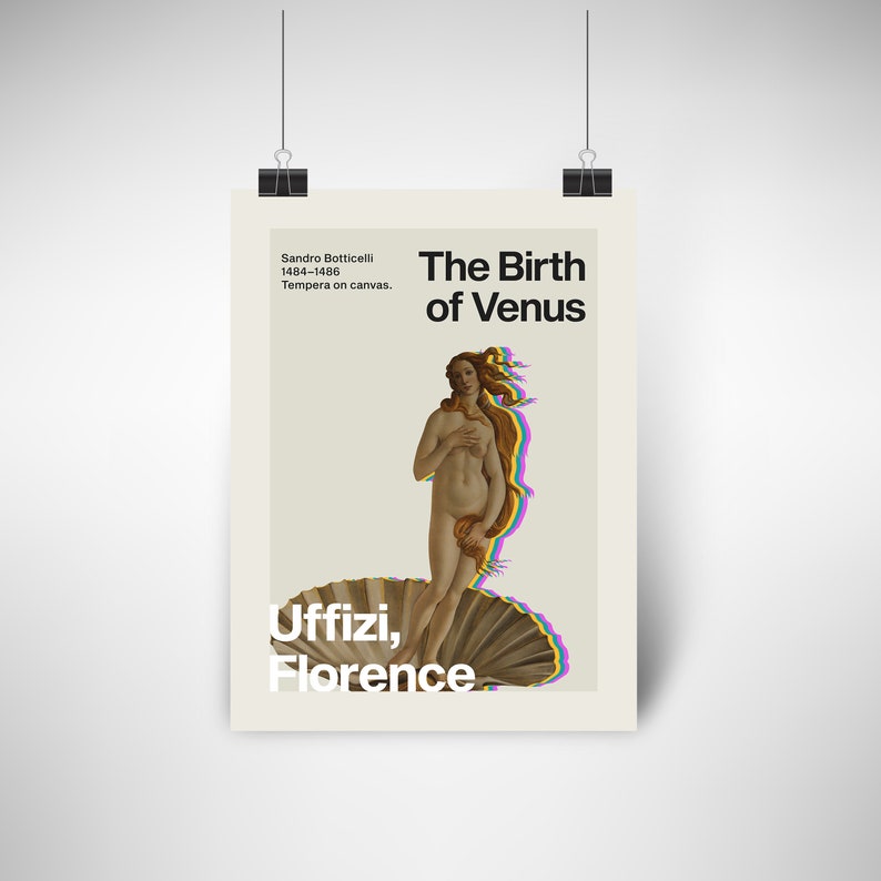 The Birth of Venus Botticelli Poster Digital Wall Art Digital Download ...