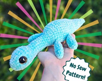 Schema PDF per l'uncinetto del piccolo Elasmosaurus [SOLO schema digitale] Senza cuciture