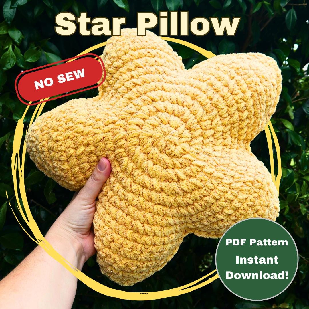 Star Pillow Crochet Pattern [Digital Pattern Only]