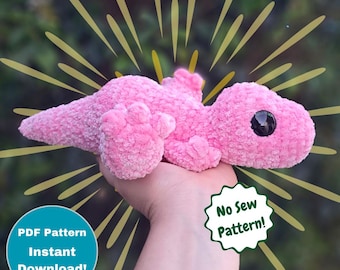 Schema PDF per l'uncinetto del T-Rex [SOLO schema digitale] Senza cuciture