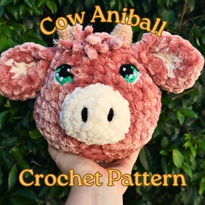Crochet Cow Ani-ball PDF Pattern - DIGITAL PATTERN