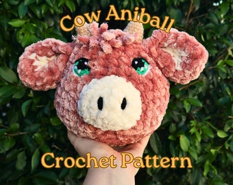 Modello PDF Mucca Ani-ball all'uncinetto - MODELLO DIGITALE