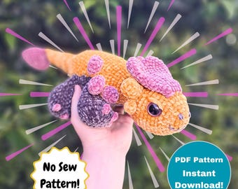 Jang il drago di San Valentino modello PDF all'uncinetto [SOLO modello digitale] Nessuna cucitura