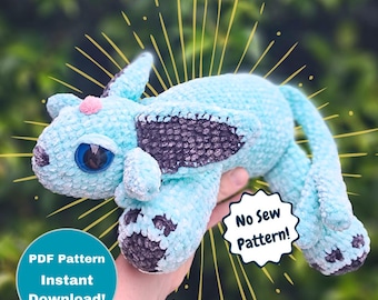 Esper the Cuddle Buddy - Schema PDF all'uncinetto [SOLO schema digitale] Nessuna cucitura