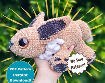 Ellie the Cuddle Buddy Schema PDF all'uncinetto [SOLO schema digitale] Nessuna cucitura