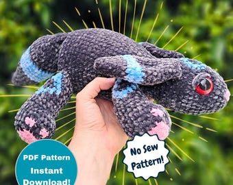 Umber the Cuddle Buddy schema PDF all'uncinetto [SOLO schema digitale] Nessuna cucitura