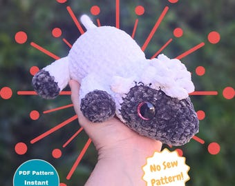 Schema PDF per l'uncinetto di una pecora paffuta [SOLO schema digitale] Senza cuciture