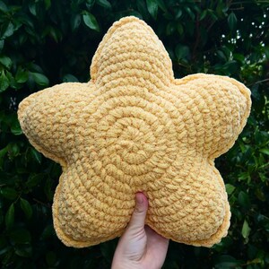 Crochet Star Pillow [Made to Order] Handmade Plush Glitter Pillow