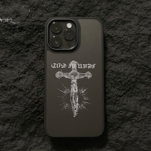 Punk Cross iPhone Case: Grunge Goth Shockproof Phone Cover