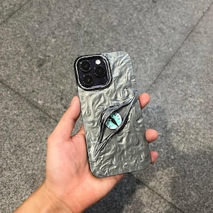 Halloween Gothic Demon Eye Phone Case – Eldritch Horror Art, Vintage Blood Splatter Design, Compatible with iPhone 17, 16, 15, 14, 13 Models