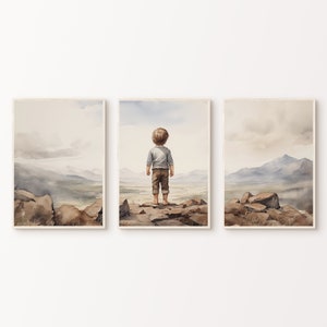 Adventure Nursery Set of 3 Prints, Printable Baby Boy Nursery Mountain Nature Decor, Toddler Room Poster, Outdoors Kids 3 Pieces Wall Art