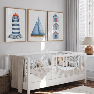 Nautical Nursery Set of 3 Prints, Under the Sea Kids Posters, Ocean Boy ...