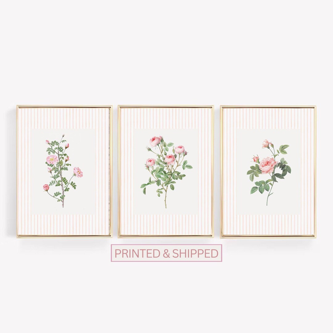 Wildflower Nursery Set of 3 Prints, Girls Room Decor, Floral Nursery ...