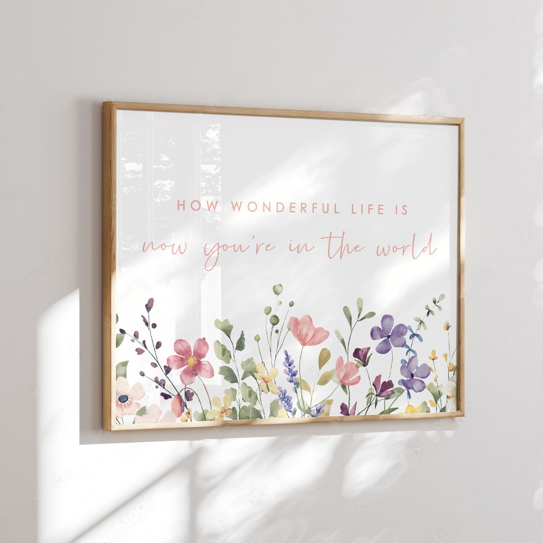 Girl Nursery Quote Poster, Boho Girl Nursery Wall Decor, Girl Room Wall ...