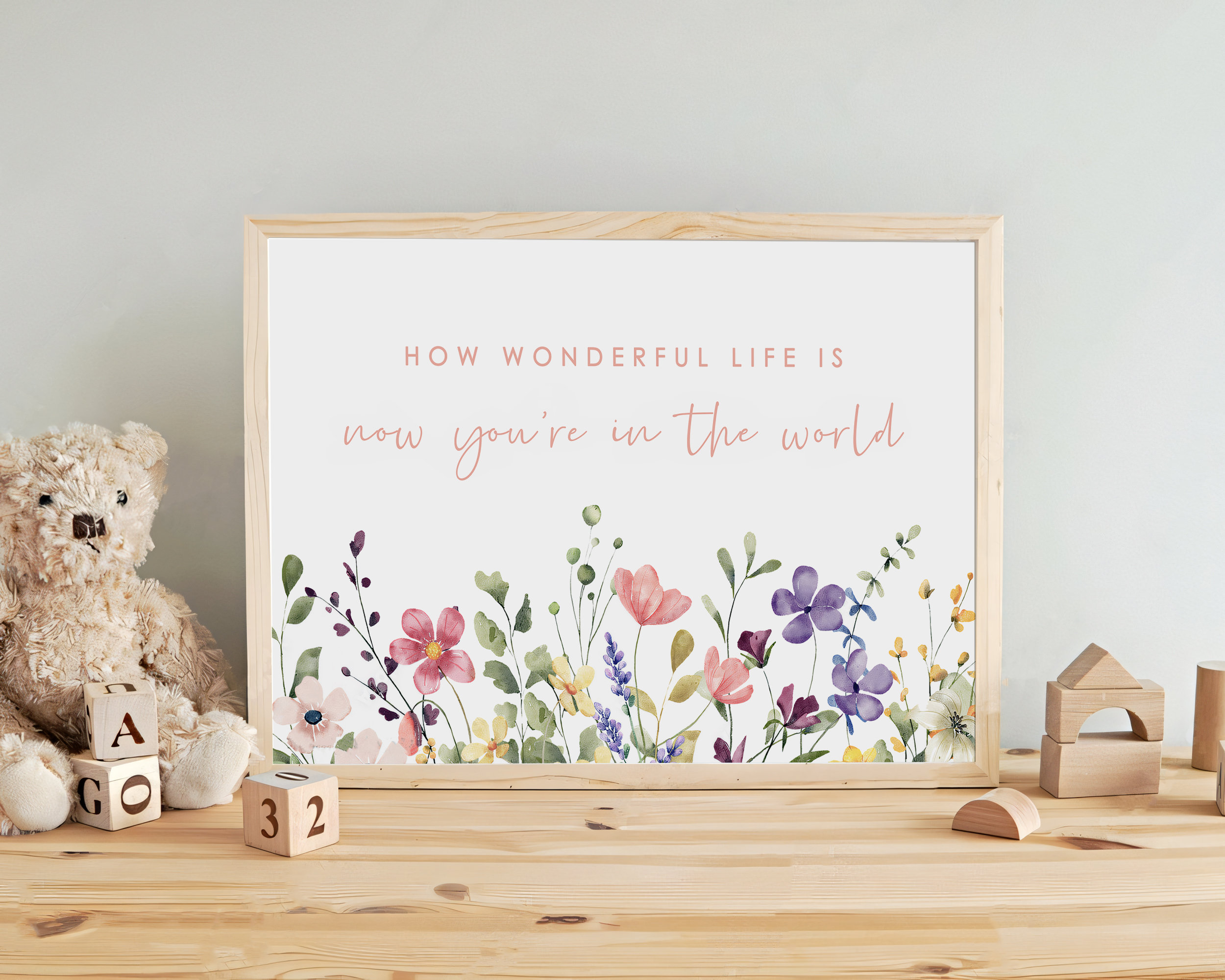 Boho Girl Nursery Wall Decor, Girl Nursery Quote Poster, Girl Room Wall ...