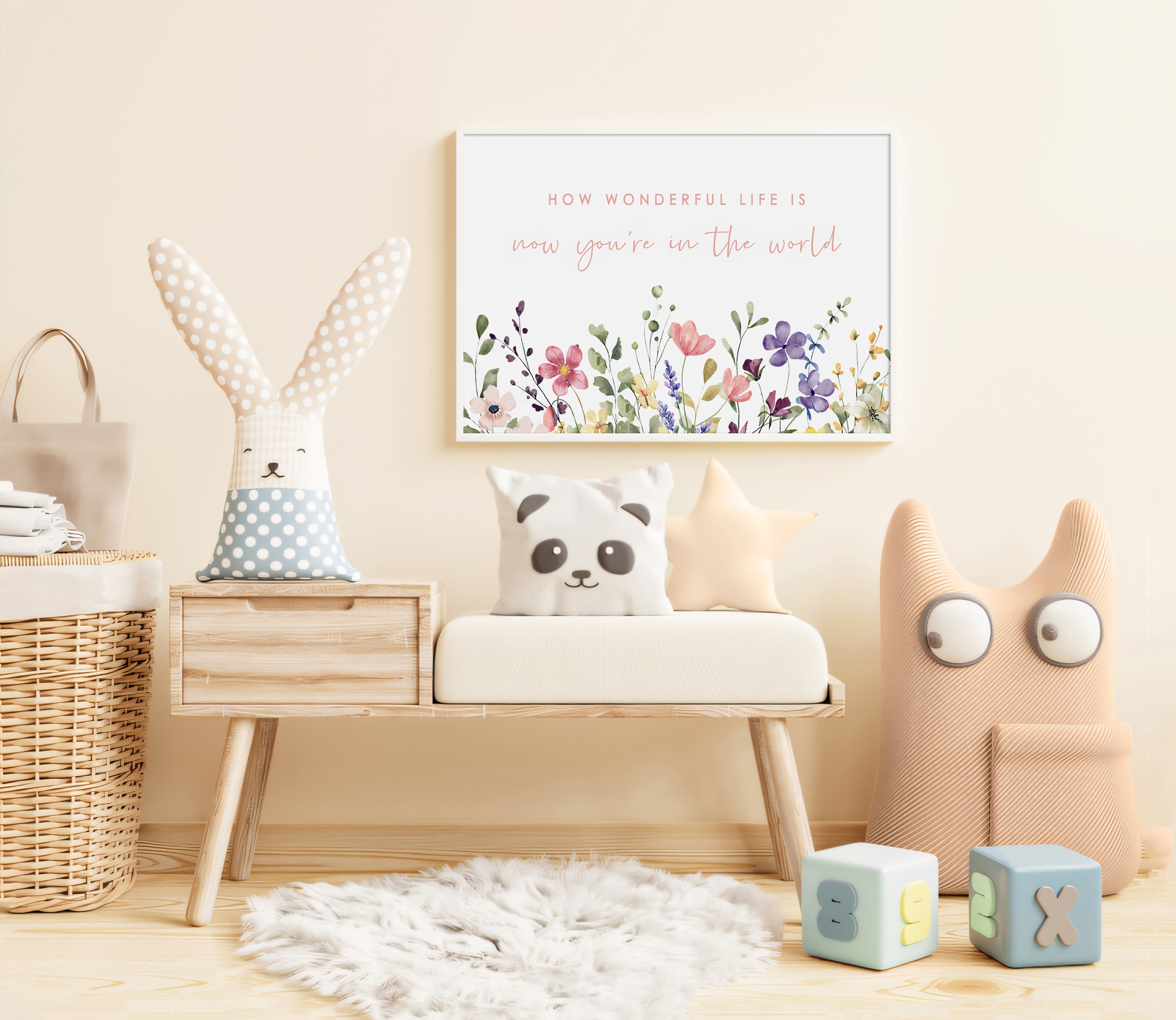 Boho Girl Nursery Wall Decor, Girl Nursery Quote Poster, Girl Room Wall