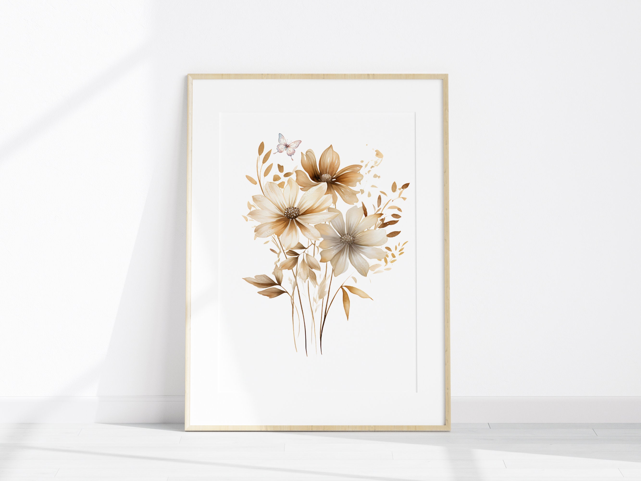 Wildflower Set of 3 Nursery Prints, Printable Custom Floral Room Wall ...