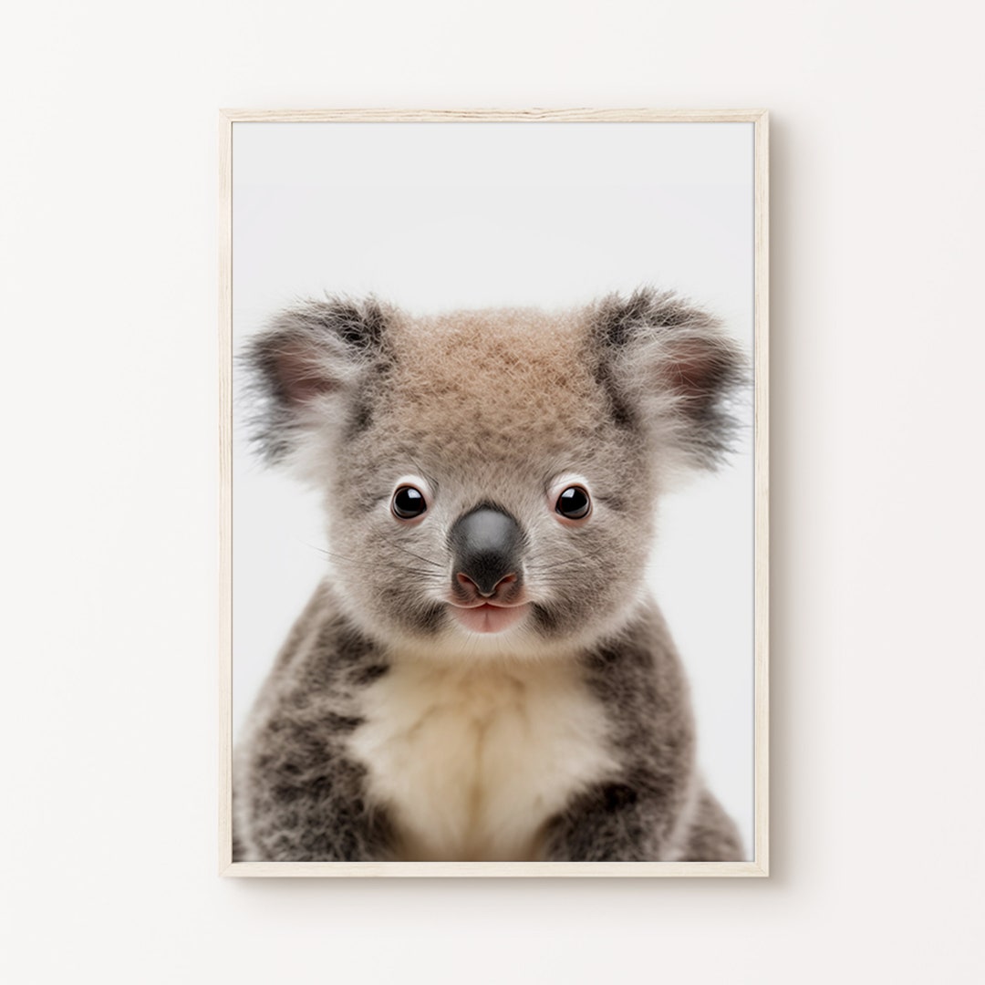 Baby Koala Wall Art, Animals Nursery Print, Printable Cute Koala ...