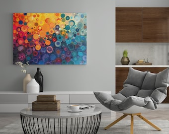 abstract art, colorful art, circle art, digital download, printable