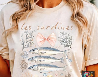 Coastal Coquette Bow Fisherman Aesthetic Png Fish Le Sardines Sea Clipart Watercolor Fishing Sardine Png Beach Summer Vibes Graphic Design
