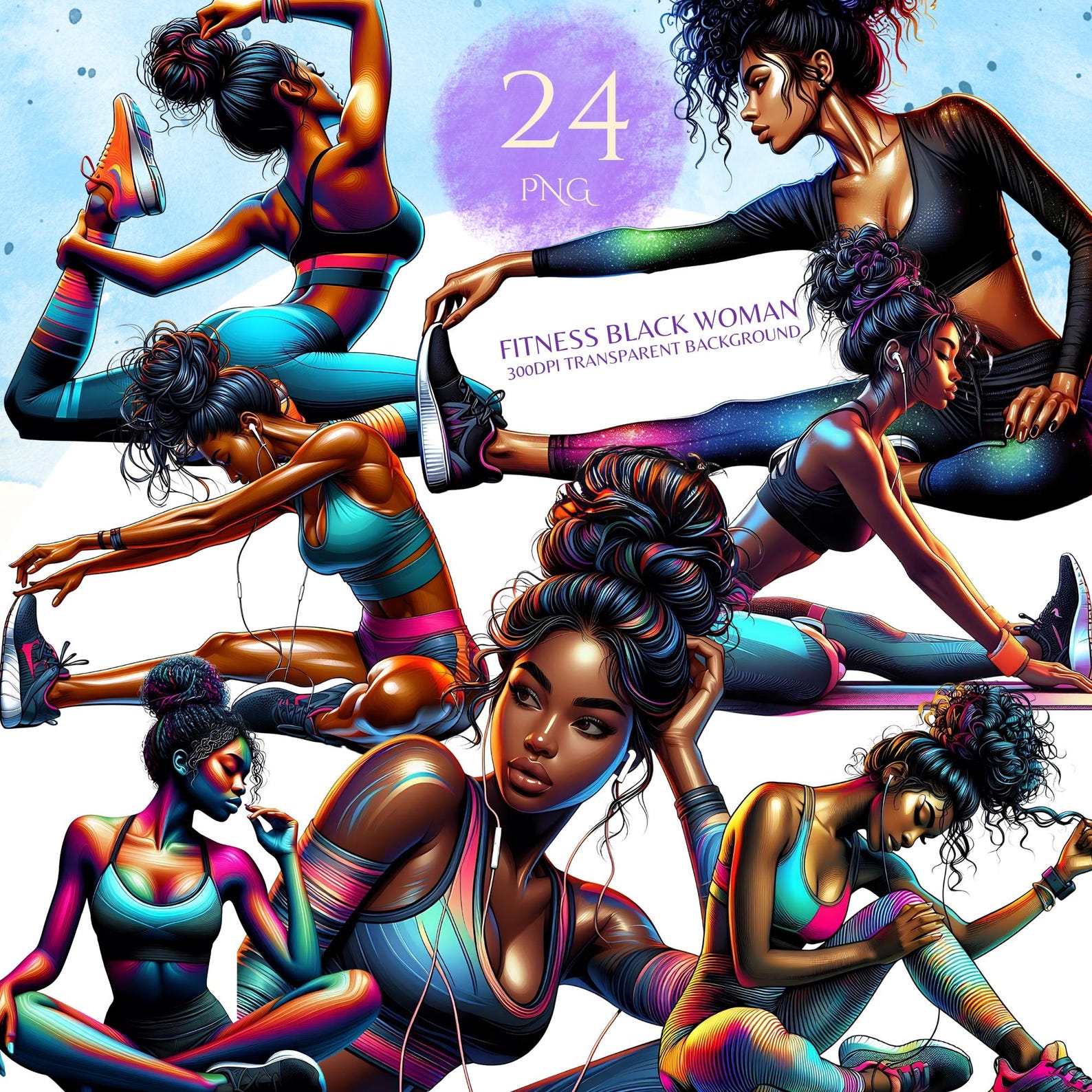 Fitness Black Women Png, Black Fitness Girl, African American Png, Gym ...