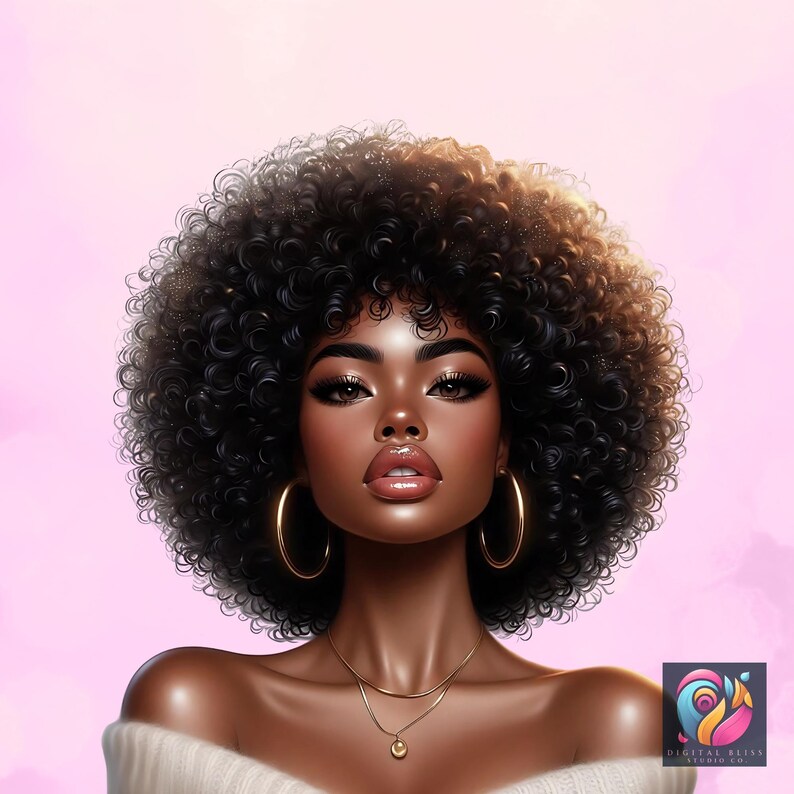 Black Woman, Bundle Png, Black Girl Png, African American Png, Black People, Afro Woman Women Png Designs, Black Girl Graphics, Glitter Png