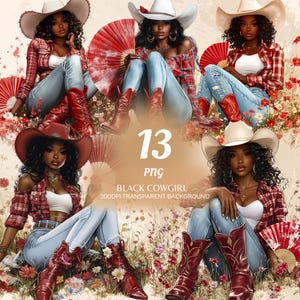 Zwarte cowgirl png zwarte vrouw western grafisch ontwerp zwarte mensen rodeo Afro-Amerikaanse laarzen hoed stickers clack fan op de grond