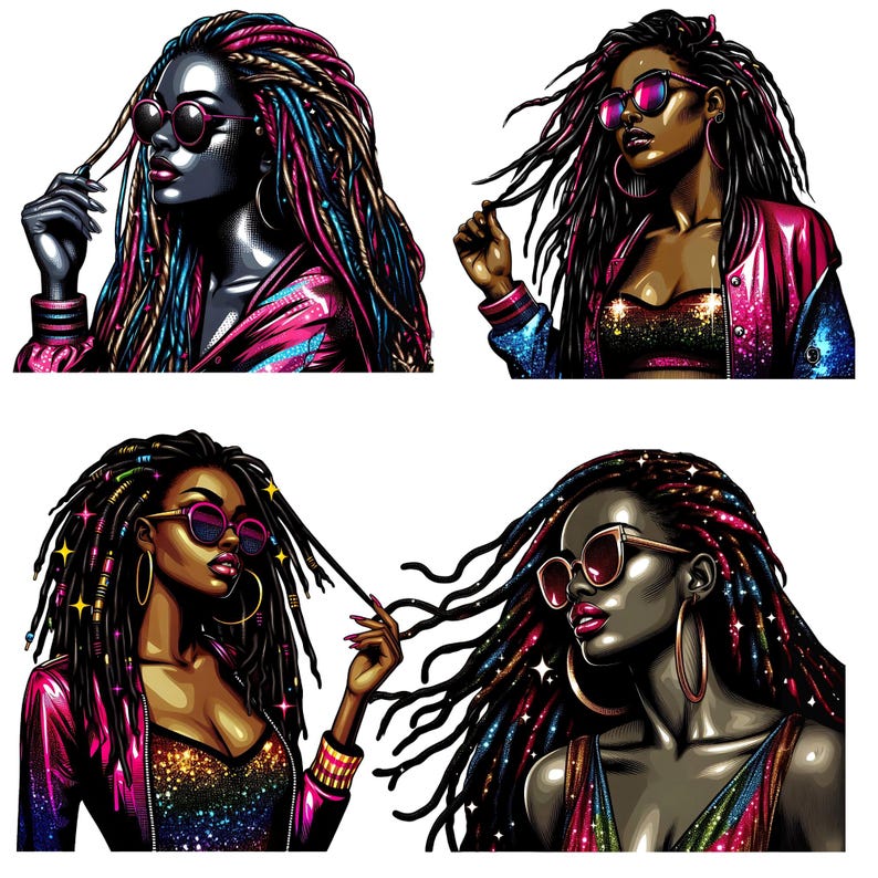 Dreadlocks Hip Hop Black Woman Png Black Girl African American Cliparts ...
