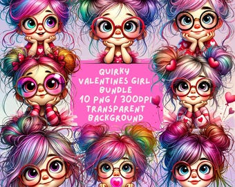 Schrulliges Png, Valentinstag Mädchen, wunderliches Mädchen Png, lustiges Mädchen Png, Chibi Mädchen, Mädchen Png, Humor Png, niedlich, wunderlich, schrulligen Mädchen Clipart