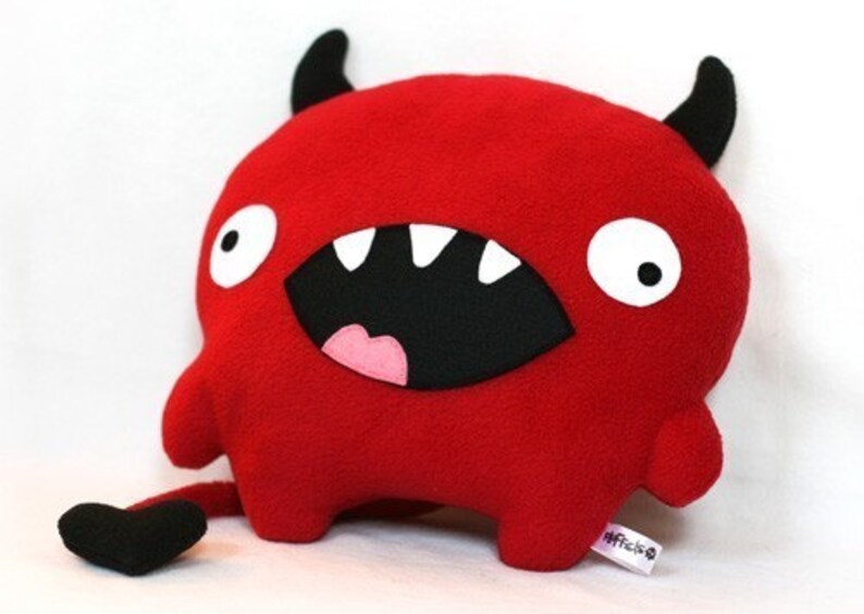 Love Devil red plush designer toy | Etsy