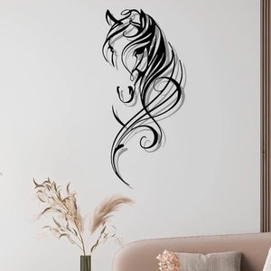 Horse Head Metal Wall Art, Rustic Handmade Sculpture for Home Decor, Unique Equestrian Gift