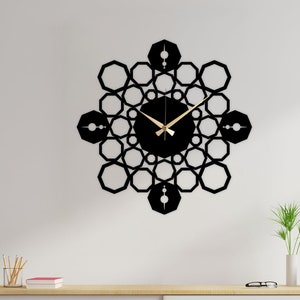 Modern Large Wall Clock, Minimalist Oversized Wall Clock, Mesh Wall Clock,  Unique Wall Clock, Silent Wall Clock, Wanduhr, Horloge Murale