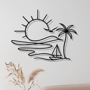 Metal Palm Tree Wall Art: Sun Sparkle Tropical Decor