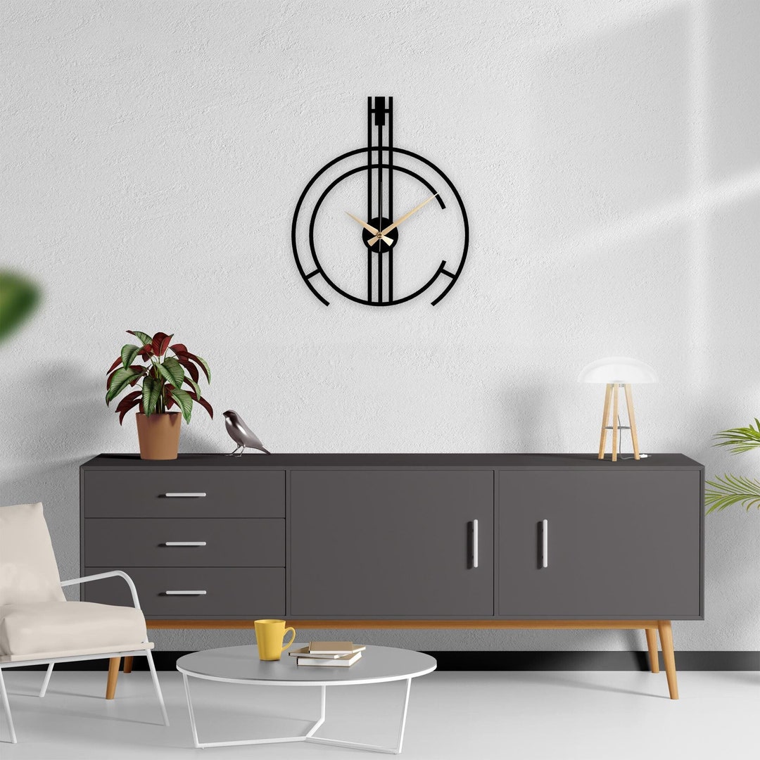 Unique Metal Wall Art, Modern Minimalist Design Large Metal Wall Clock ...