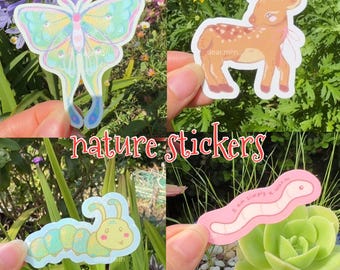 Nature Bugs Sticker Flakes, Stardust Moth, Gloss Fawn