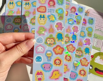 Tamagochi Pals Sticker Sheet: Planner Sticker, Journaling, Penpal, Deco, Korean Stationery, Gifts for her, Kawaii