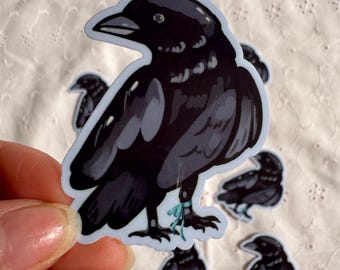 Raven Sticker Flake | Waterproof Holographic Star Decal, Gifts for Her, Girly, Planner, Journal