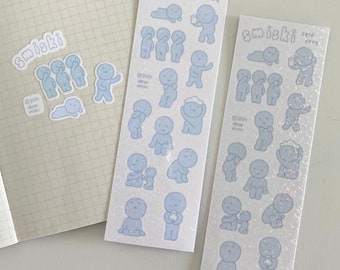 Smiski Self Care Sticker Sheet: Planner Sticker, Journaling, Penpal, Deco, Korean Stationery, Gifts for her, Kawaii