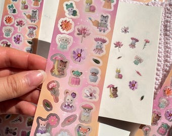 Fairy Forest Waterproof Sticker Sheet | Kawaii Planner, Journal