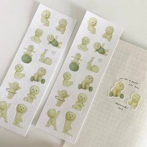 Smiski Moods Sticker Sheet | Cute Stickers, Deco, Korean Stationery, Penpal, Journaling, Planner Stickers