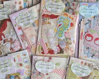 Scrapbook Journal Pack: Korean Stickers, Memo Sheets, Journaling